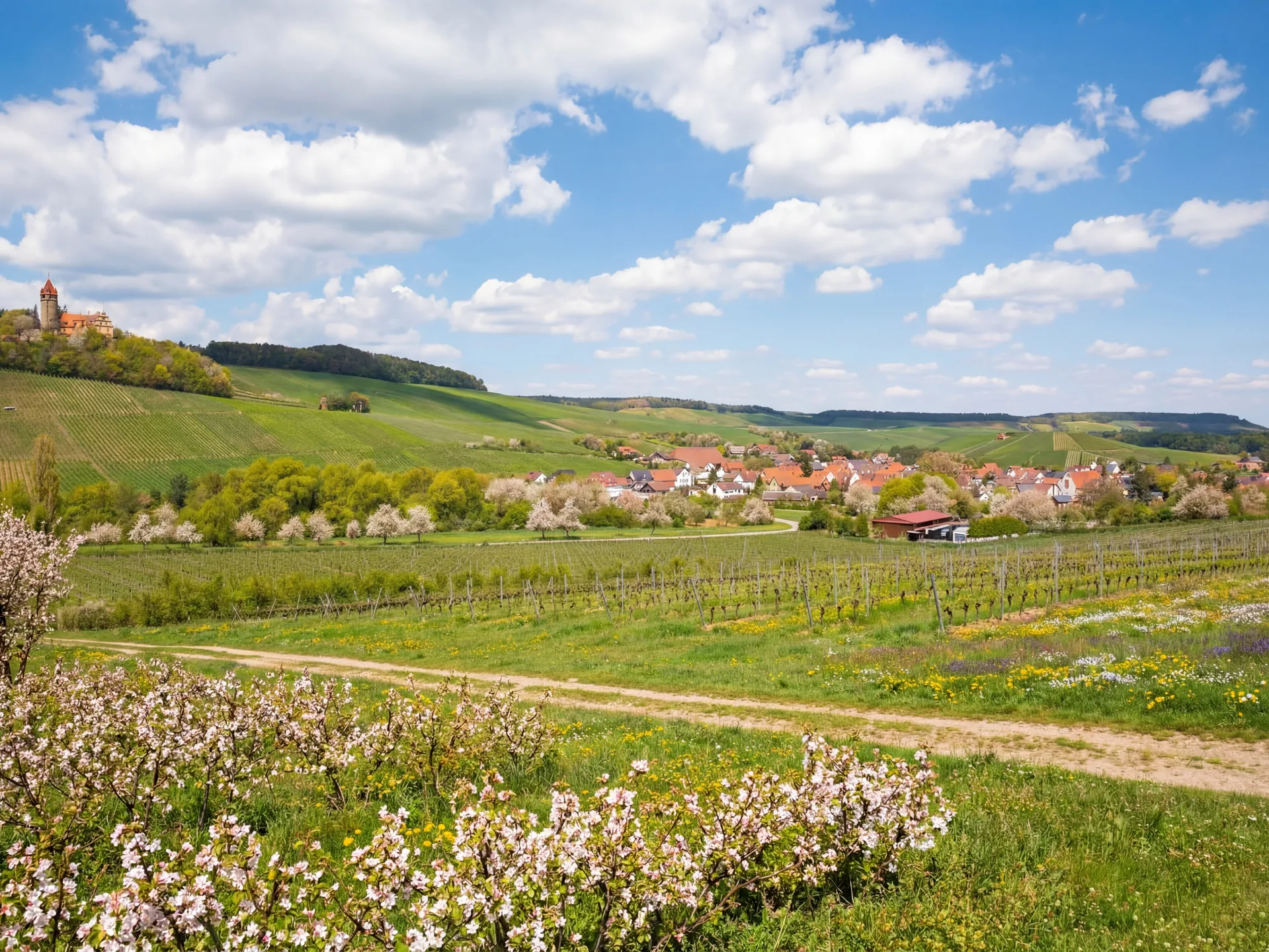 Haberschlacht Weinberglandschaft – Frühling